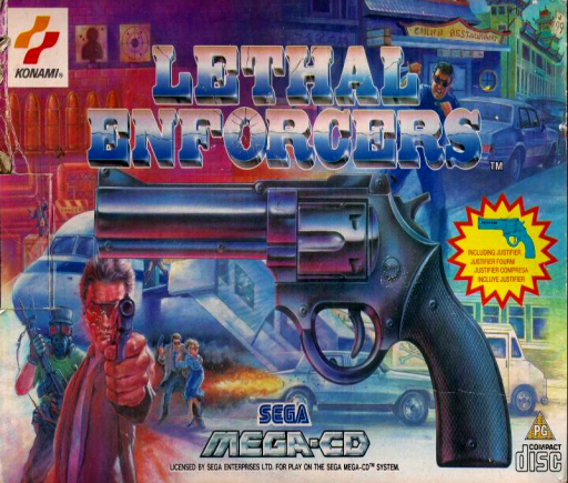 Lethal Enforcers (Europe) Sega CD Game Cover